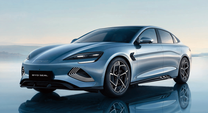 BYD Seal unveiled in North America to compete with Tesla Model 3