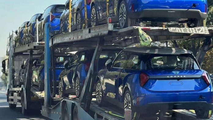 New Mini Cooper Electric spotted on trailer in China ahead of deliveries