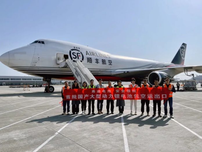 BYD exported battery packs on a large scale via aviation for the first time