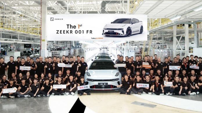 Zeekr 001 FR hit the production line with 1,247 hp. To launch on October 27