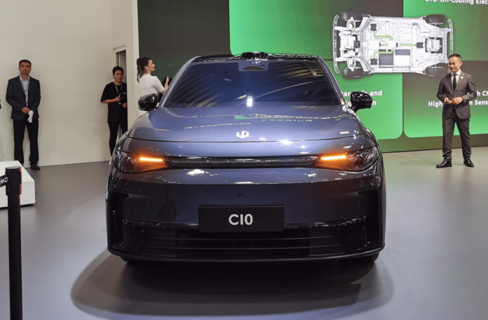 The interior of the first Leapmotor model for overseas markets exposed