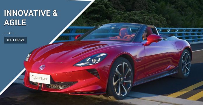 MG Cyberster Review: A Captivating electrifying roadster with scissor doors