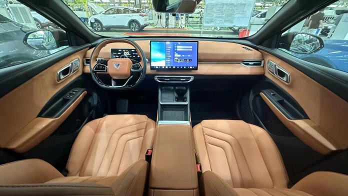 Neta X electric SUV reveals interior as it rolls off the production line in China. Sales to start soon