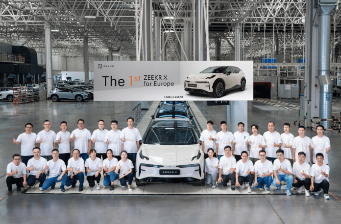 The first Geely Zeekr X for the European market rolls off production line