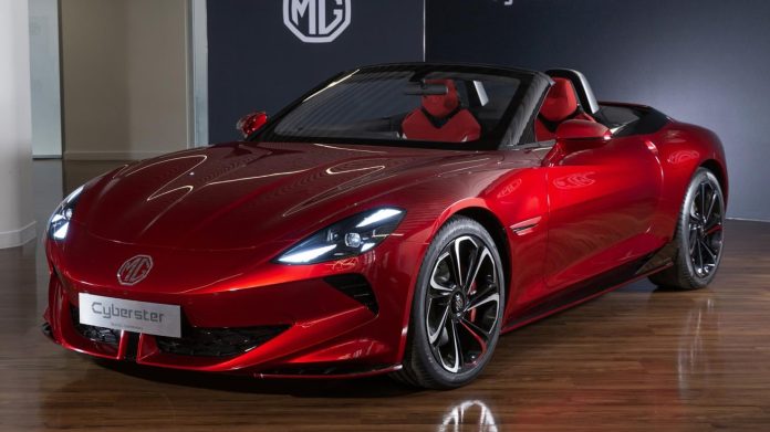 MG Cyberster price range leaked in China. Starting at 33,350 USD