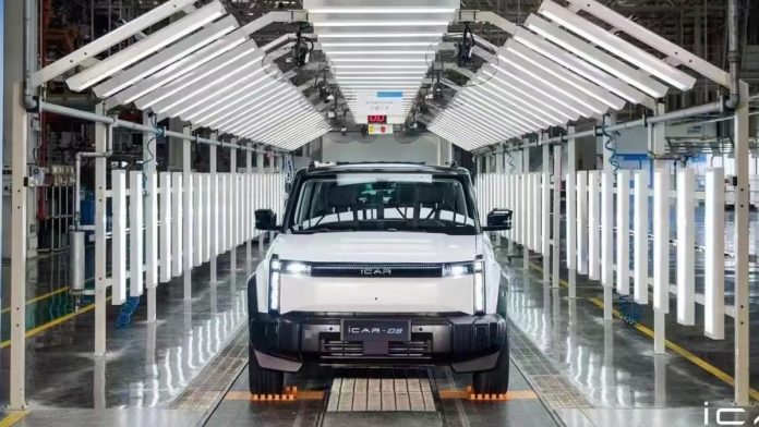 Chery iCar 03 hit the production line in China. The 21,000-USD all-road EV