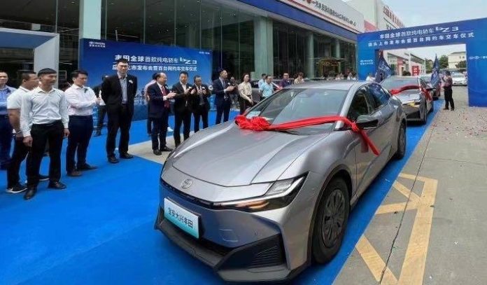 Toyota’s second pure EV started deliveries in China. bZ3 offers a 65 kWh battery and 241 HP, starting at 24,500 USD