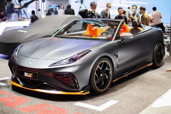 Neta GT Speedster debuts as a convertible 4-seater. GT coupe launched for 25,900 USD