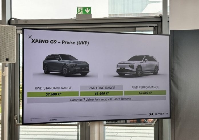 XPeng G9 and P7 Launched in Germany, Starting at 57,600 Euros