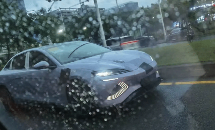 BYD Seal 07 spied in China, likely to debut soon with Lidar.