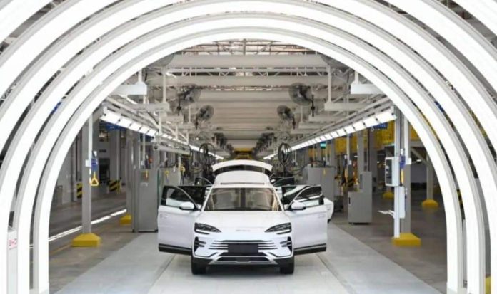 BYD first batch mass-produced vehicles rolled off assembly line in Uzbekistan factory
