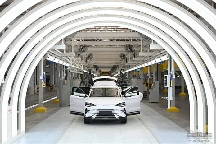 BYD Uzbekistan Factory Rolls Out First Batch of Mass-Produced Vehicles