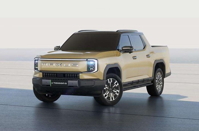 SAIC Maxus show new mid-large all electric pickup truck in Hannover