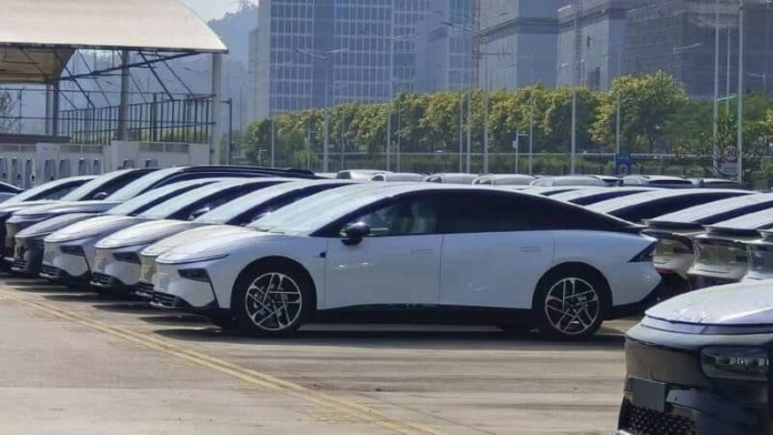 Xpeng P7+ piles up at the manufacturer before the sales start in October