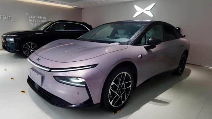 Xpeng P7+ spotted at dealer before official launch scheduled for October 10