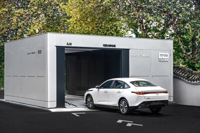 CATL’s Choco-SEB battery swap station will take 100 seconds to swap a battery, daily capacity 822 cars