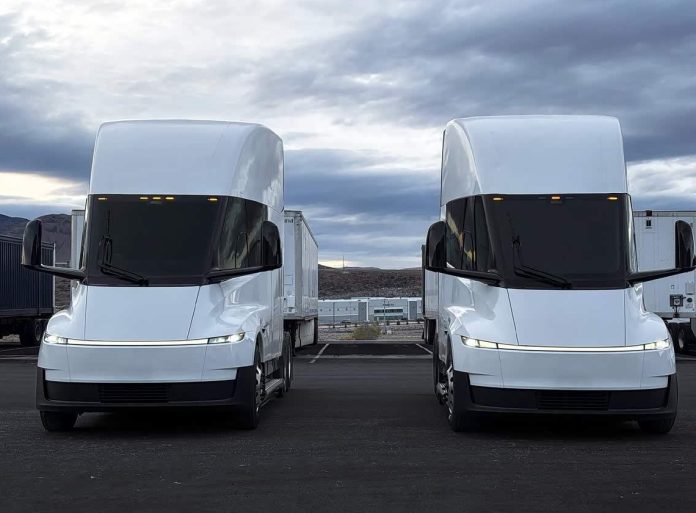 Tesla’s New Semi Electric Truck Hits the Production Line with Tri-Motor Power and Central Driving Position